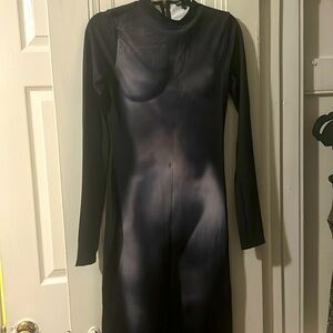 Multi color silhouette long dress worn once